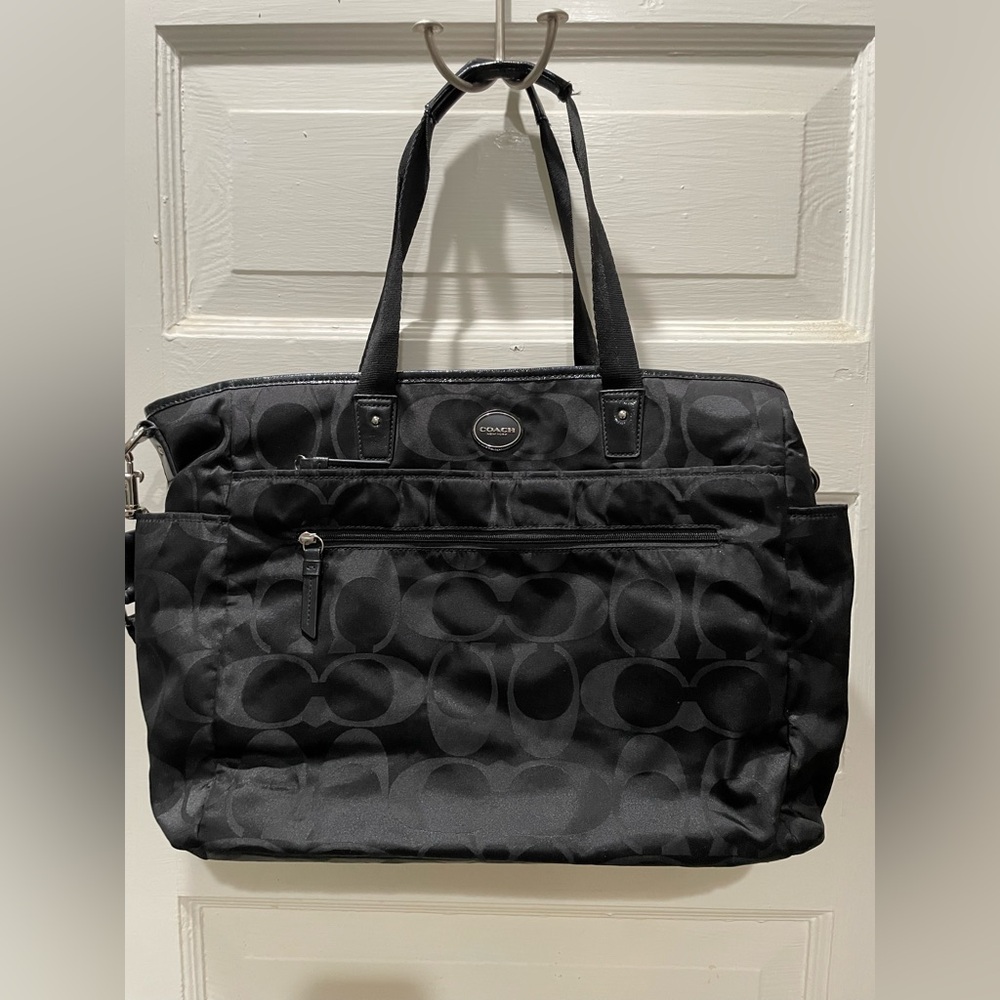 Coach nylon diaper bag